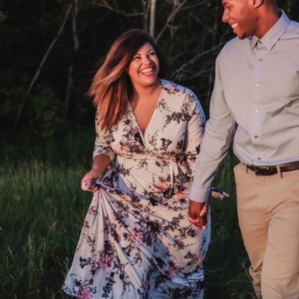 White Floral Maxi Wrap Dress